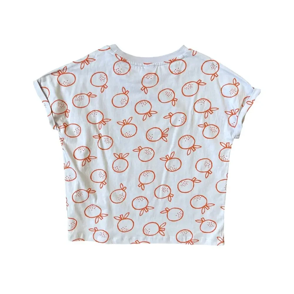 Hanna Andersson Oranges Organic Cotton T-Shirt Size 12